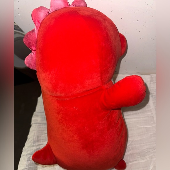 NWT Rare Squishmallow HugMee 18" Duster the Red Dinosaur Plush - Picture 3 of 3
